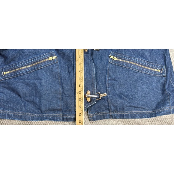 Lauren Jeans Co. Ralph Lauren Women's Vtg Fireman Clasp Denim Jacket Size 2X - Picture 6 of 11